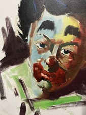 Quadro Dipinto Olio Su Tela Pagliaccio Anni 60/70 Firmato Gottardi