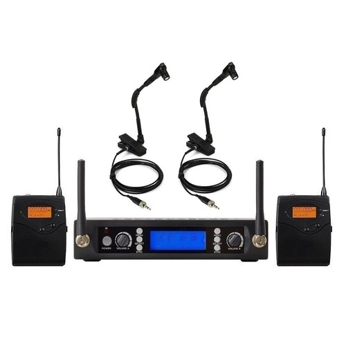 Microfono wireless doppio