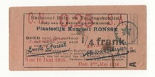 BELGIO 1/4 FRANK -FRANCHI 1916