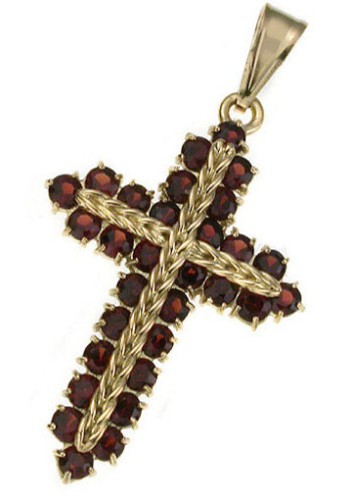 Croce gioiello oro pendente - oro,