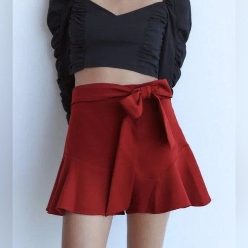 Gonna pantaloncino zara rosso - zara,