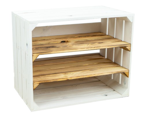 Cassetta legno bianca - legno,