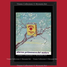 Anni ' 30  * Pubblicità Originale "Shell - SORGIANI, Eterna Primavera del Motore