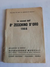 TESTI CANZONI ZECCHINO D'ORO 1966 1965 MESSAGGERIE MUSICALI CAMPI EDITORE