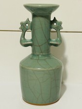 Chinese Celadon Crackle Glazed Vase