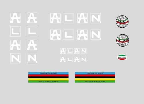 Adesivi telaio bicicletta alan - telaio,