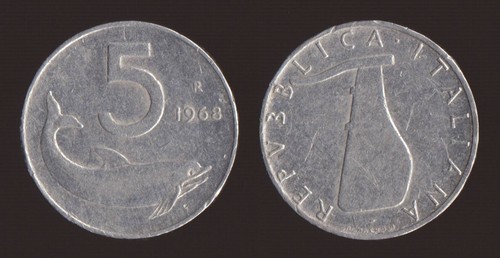 Lire 1968 delfino timone - 5,