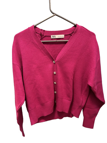 Zara cardigan donna rosa con - rosa,