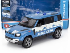 MODELLINO AUTO STATICO BURAGO LAND ROVER NEW DEFENDER 110 POLIZIA 2020 1/25