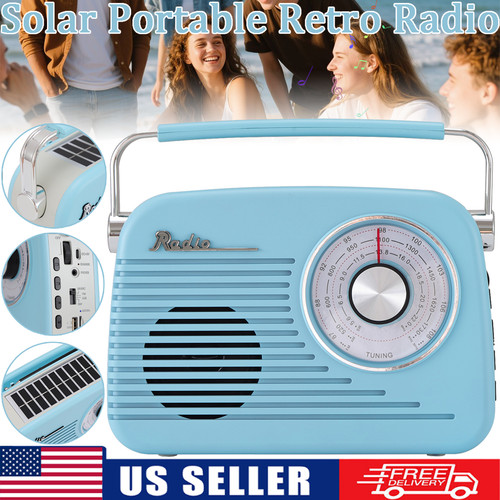 Solar portable retro radio - portable,
