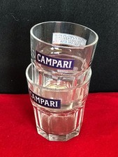 coppia di grandi bicchieri campari vintage