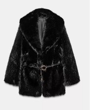 ZARA DONNA CAPPOTTO PELLICCIA