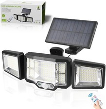 Lampada a Solare Esterno con Sensore Movimento e Telecomando 3 Modalita' IPX65