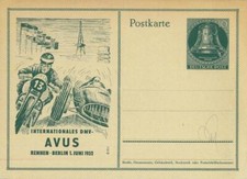 93386 - GERMANIA - STORIA POSTALE - Foto CARTOLINA CANCELLERIA AUTO da corsa 1952