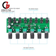 Mixer stereo DC5-24V 6 vie