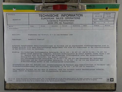 Informazioni tecniche opel - tecniche,