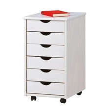 Cassettiera Bianca 6 Cassetti