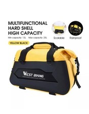 Ducati Borsa Coda Rigida Nera Giallo Impermeabile Tracolla Riflettente