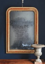 Antico Specchio frances Luigi Filippo al mercurio con cornice dorata | metà '800