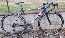 Bici corsa alu-carbon Saccarelli Campagnolo Centaur blue 10S Vuelta road bike