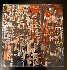 BIGLIETTO/CARTOLINA AUGURI CON AUTOGRAFO ORIGINALE DI EMILIO VEDOVA  ANNI '50