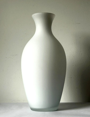Vaso vetro artistico bianco - vetro,