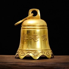 Campanella artigianale in rame 15 cm ciondolo ornamento sei caratteri mantra campana buddista