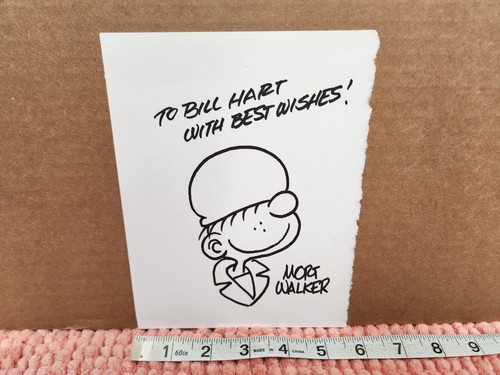 Mort walker autografo firmato - walker,