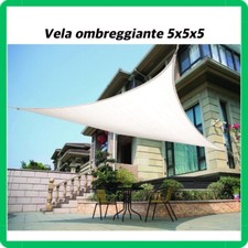 vela ombreggiante tenda telo telone giardino triangolare protezione UV HDPE m