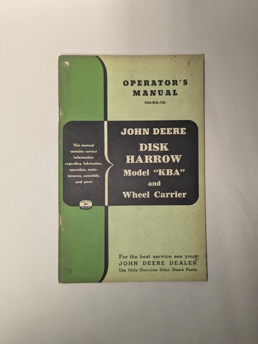 John deere kba - deere, erpice