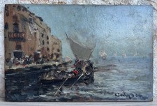 Quadro -Marina- Francesco Di Marino dipinto a olio su tavoletta