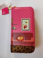PORTAFOGLI GRANDE WALLET LARGE DOPPIA ZIP ECOPELLE GATTO 