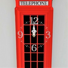 OROLOGIO DECORATIVO DA PARETE CABINA TELEFONICA INGLESE 40CX58X30.00 0,40KG MDF