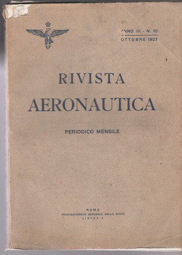 Rivista aeronautica anno iii - rivista,