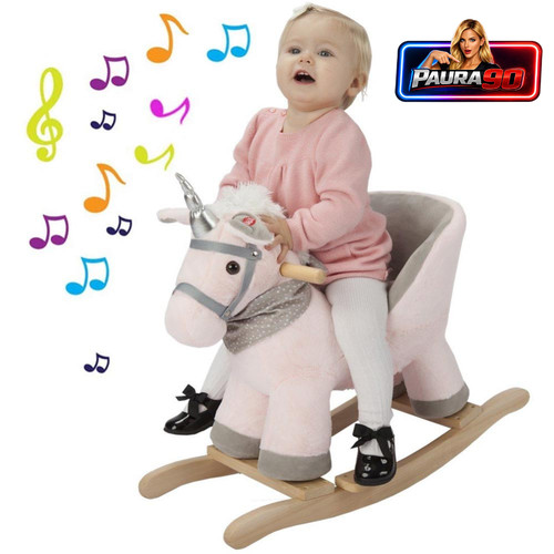 Cavallo dondolo legno con - dondolo,