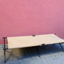 Brandina militare struttura in ferro tela color beige - originale