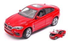 MODELLINO AUTO STATICO DIECAST BMW X6 M 2018 ROSSO MODELLISMO SCALA 1:24