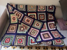 Coperta Plaid Copridivano Uncinetto Fatta A Mano 120 X 200 Cm