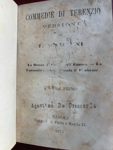 Commedie terenzio ed - di,