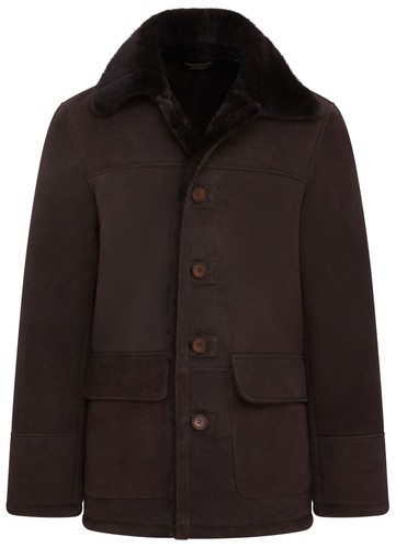 Uomo classico marrone pelle - marrone,