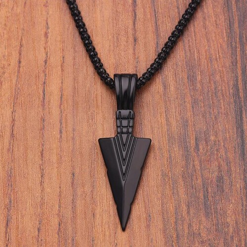 Collana lunga uomo - design, nero