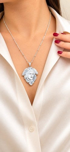Collana cammeo medusa argento - collana,
