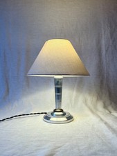 Antique Art Deco metal table lamp, France c.1930s
