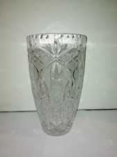 VASO DA FIORI IN CRISTALLO  AL PIOMBO  MOLATO A MANO        VINTAGE -