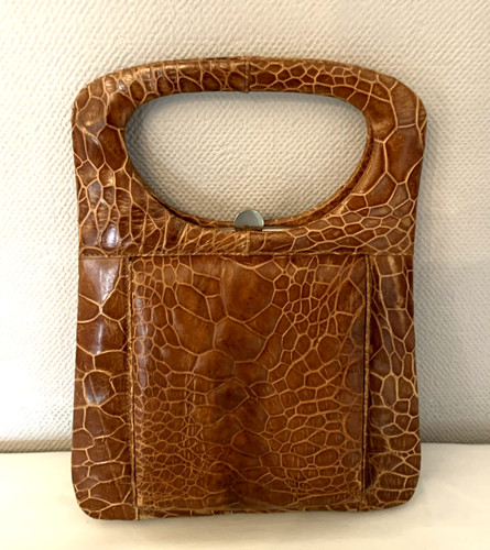 Borsa mano vintage pelle - a,