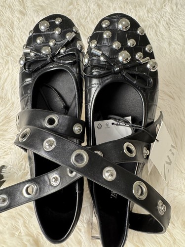 Zara ballerine doppie borchie - zara,