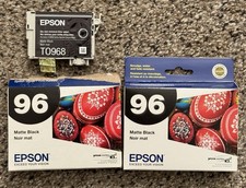 2 Genuine Epson 96 T0968 Matte