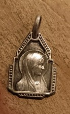 Médaille Religieuse Ancienne Ste Bernadette  Lourdes Vierge Marie Centenaire 