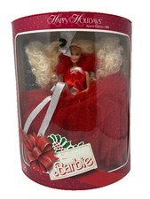 Barbie Holiday Christmas 1988 Happy Holiday Barbie bella scatola nuova con scatola