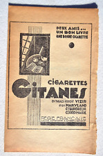 Cigarettes Gitanes. Pubblicita' advertising 1940 1950, sigarette, fumo